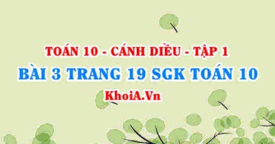 Bài 3 trang 19 SGK Toán 10 tập 1 Cánh Diều